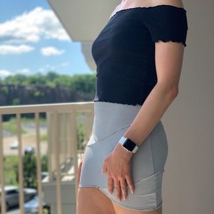 Black Off-Shoulder Crop Top